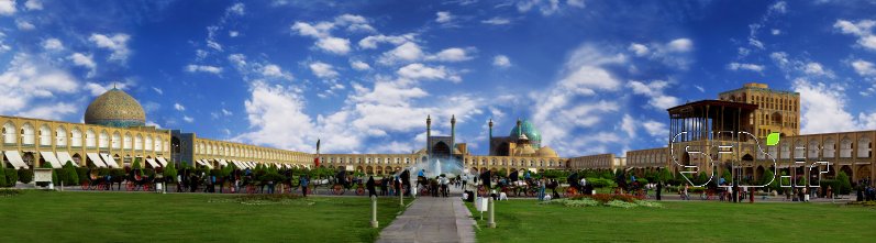 قاب عکس مدرن میدان نقش جهان اصفهان پانوراما اثر منصور شمسی