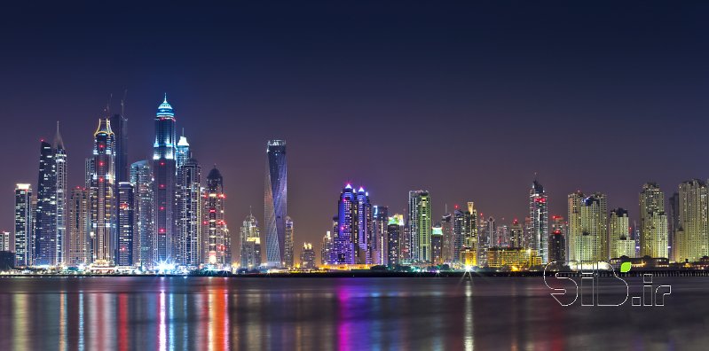 قاب عکس مدرن منظره شب چشم انداز  شهری اثر شهرام جهانسوز