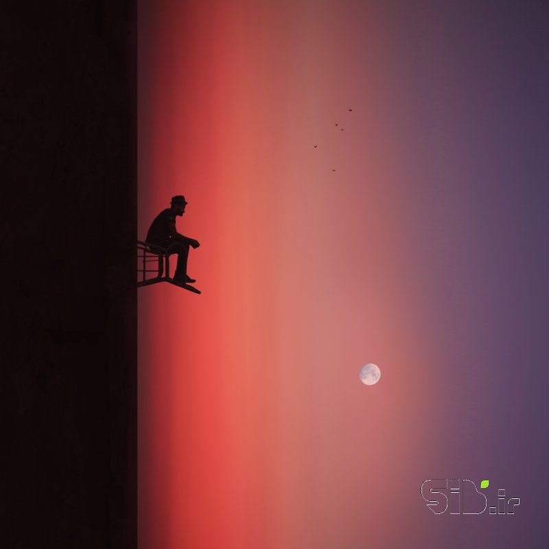 قاب عکس مدرن Lonely فرای واقعیت / فوتو مونتاژ اثر حسین زارع