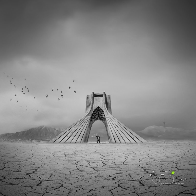 قاب عکس مدرن Drought and Lies | خشکسالی و دروغ چشم انداز  شهری اثر حسین مهرزاد