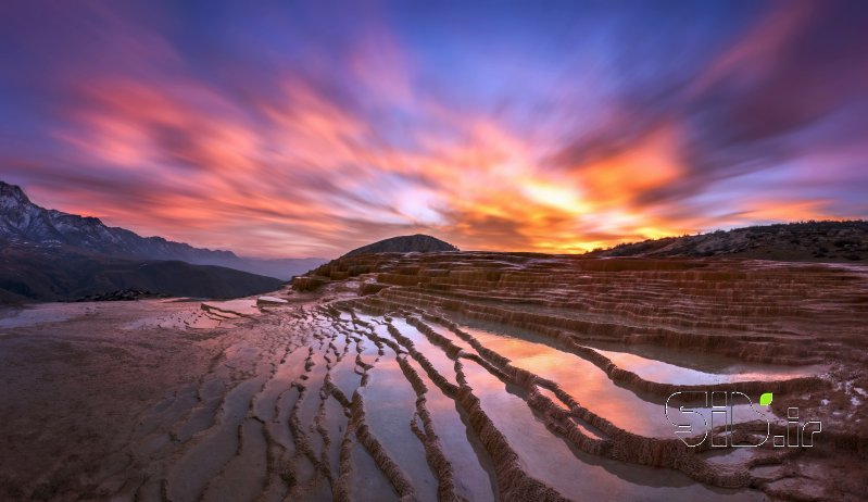 قاب عکس مدرن Sunset Scene of Badab-surt منظره   طبیعت / روستایی اثر هادی محسن تبار فیروزجائی