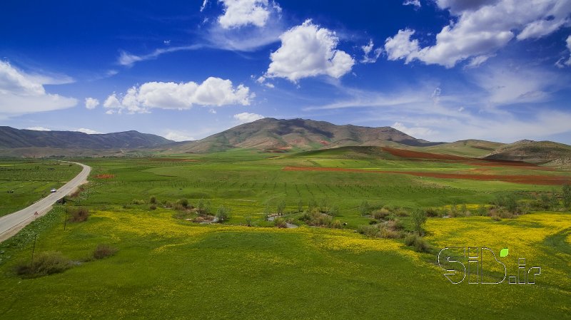 قاب عکس مدرن سبز/آبی منظره   طبیعت / روستایی اثر حسین  شفیع نیا