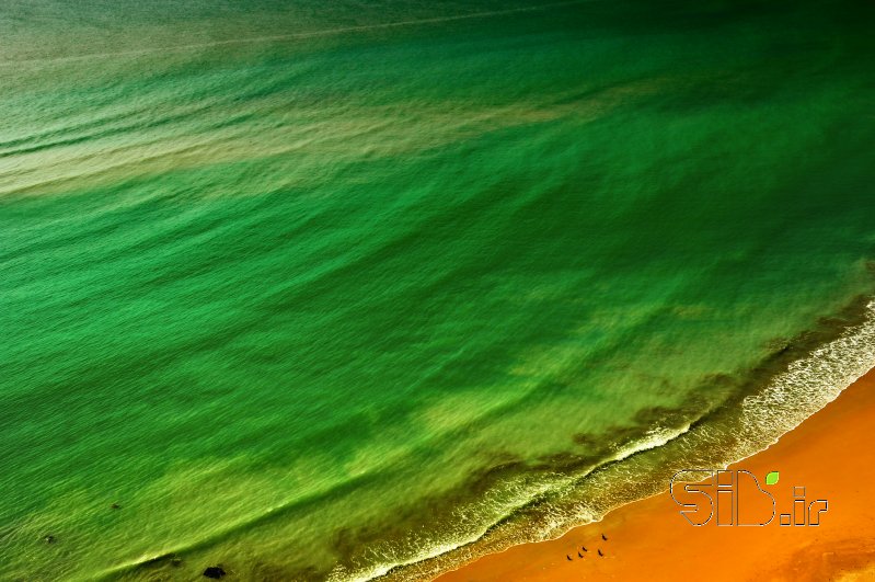 قاب عکس مدرن دریای سبز آبستره اثر آرش  کریمی