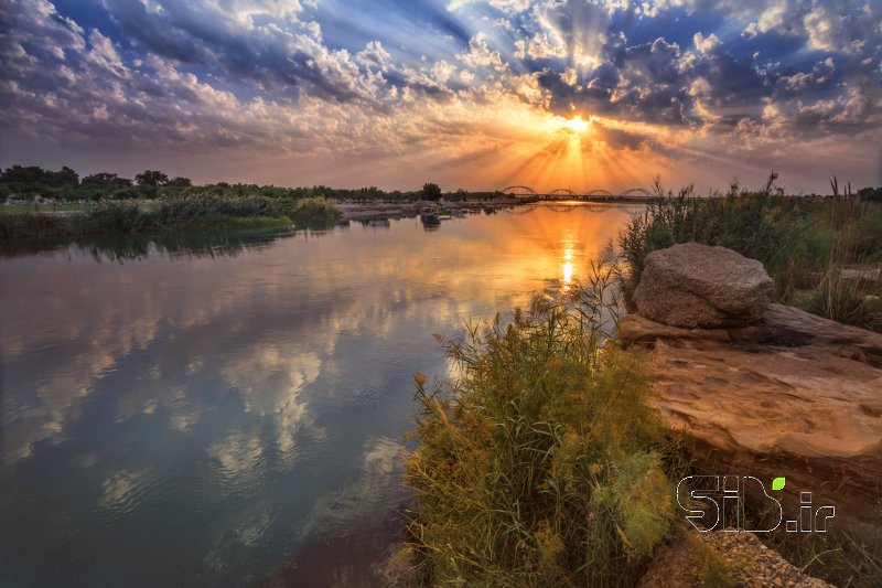 قاب عکس مدرن غروب منظره   طبیعت / روستایی اثر علی حنایی