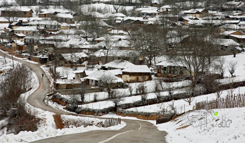 قاب عکس مدرن روستا در برف منظره   طبیعت / روستایی اثر حسین  شفیع نیا