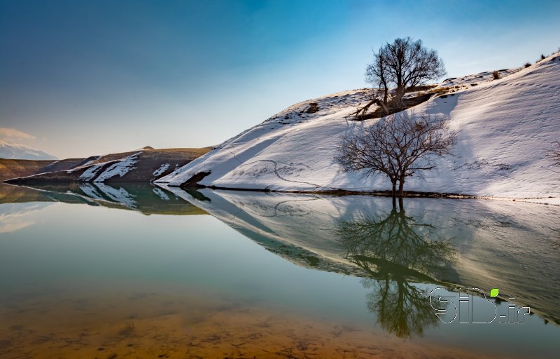 قاب عکس مدرن انعکاس منظره   طبیعت / روستایی اثر حسین خان بیگی